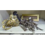 Metalware door furniture; and various flatware