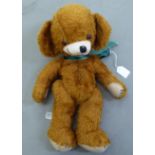 A Merrythought mid brown coloured Cheeky Bear with bells in ear  15.5"h