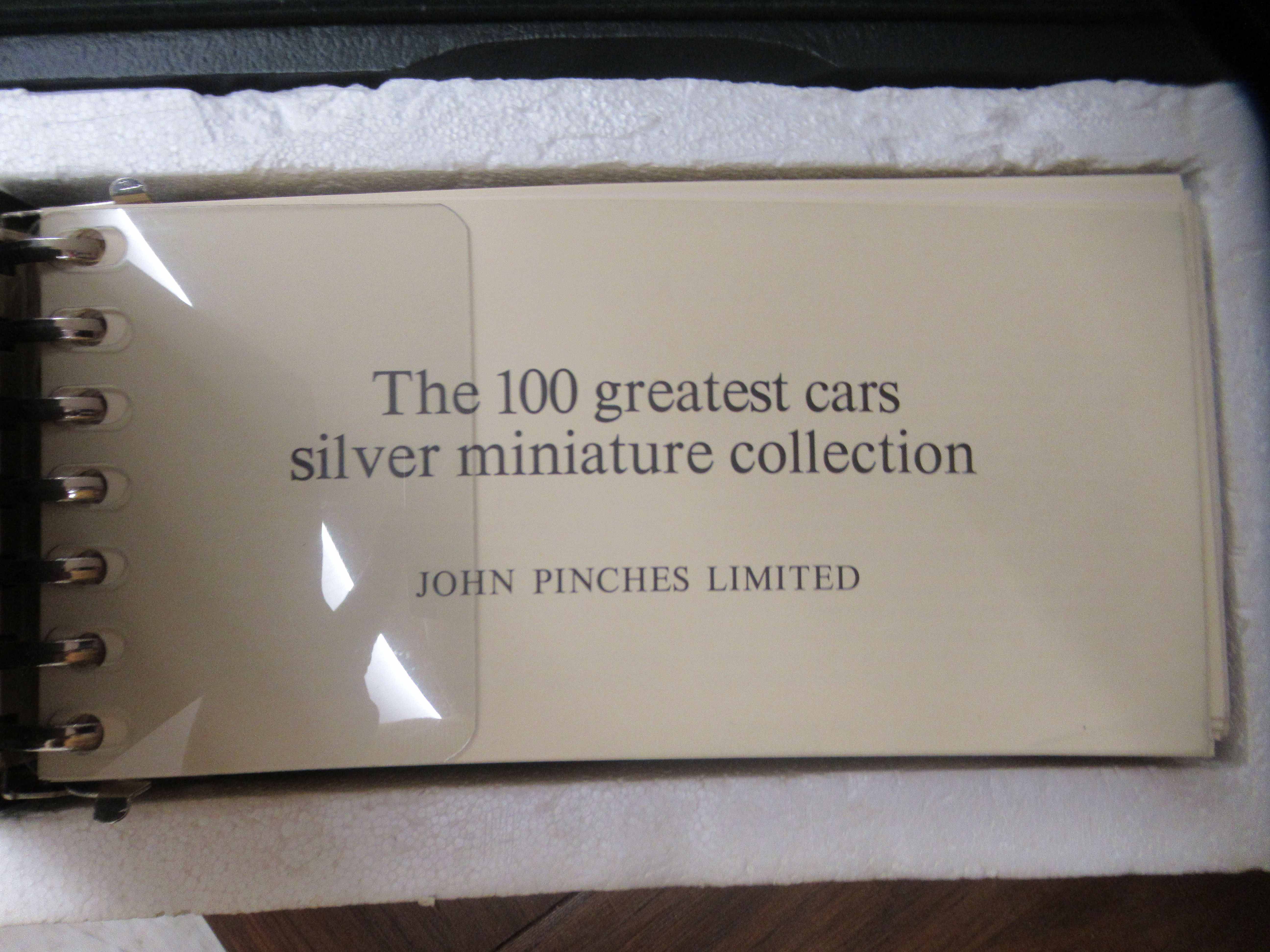 A John Pinchers Limited 'The 100 Greatest Cars Miniature Silver Ingot Collection' with attendant - Image 3 of 4