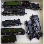 Seven 00 gauge model railway locomotives: to include a 4-6-2 Silver King and tender