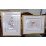 'Les Maitres d L'attiche' two figure studies, fashionable young ladies  prints  bears blindstamp