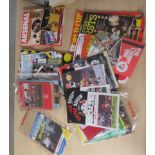 Football themed ephemera: to include an Arsenal scrapbook and programmes from 1970s-80s