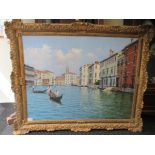L Luna - 'The Grand Canal, Venice'  oil on canvas  bears a signature & inscription verso  24" x 34"