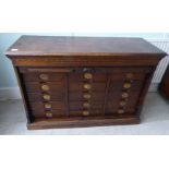 A late Victorian Amberg's Patent Cabinet Letter File, a mahogany cabinet with a tabletop, a