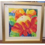 Neville Hickman - 'Exotic Flowers'  watercolour  bears a signature & dated 2006  20"sq  framed