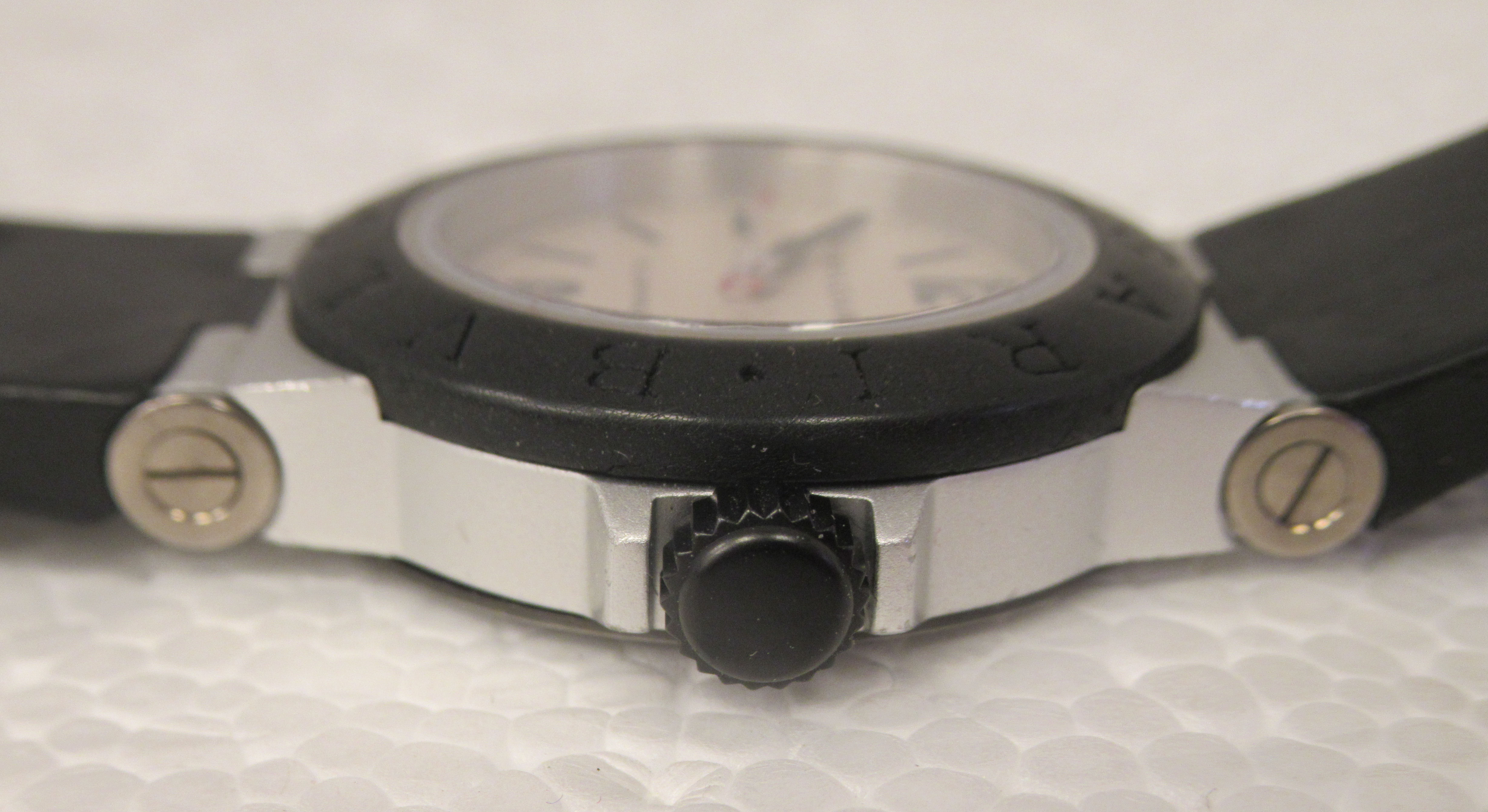 A lady's Bulgari Aluminium wristwatch, stamped AL29TA M40365 on the case, the quartz movement with - Image 5 of 6