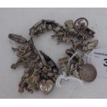 A silver charm bracelet