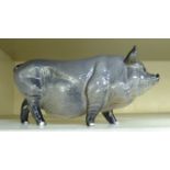 A Royal Doulton china model, a pig/sow  3"h