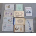 An uncollated collection of complete mid 20thC cigarette card albums from WD & HO Wills, John Player