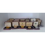 Uncollated mainly silver proof coins: to include a Pobjoy Mint Coronation crown 1978  boxed