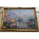 R** Borenson - 'The Arc de Triomphe'  oil on canvas  bears a signature  24" x 35"  framed