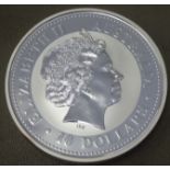 An Elizabeth II Australia 10 dollars, 999 10oz silver coin