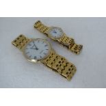 A lady's and a gentleman's Citizen Eco Drive bracelet wristwatches