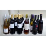 Wine, twenty-two bottles: to include Chardonnay 2019; and Sagroto Chianti Riserva 2016