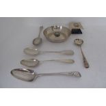 Silver items: to include four teaspoons  mixed marks