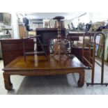 Small 20thC furniture: to include an Edwardian mahogany hanging cabinet  28"h  23"w