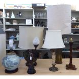 A selection of variously made, themed table lamps