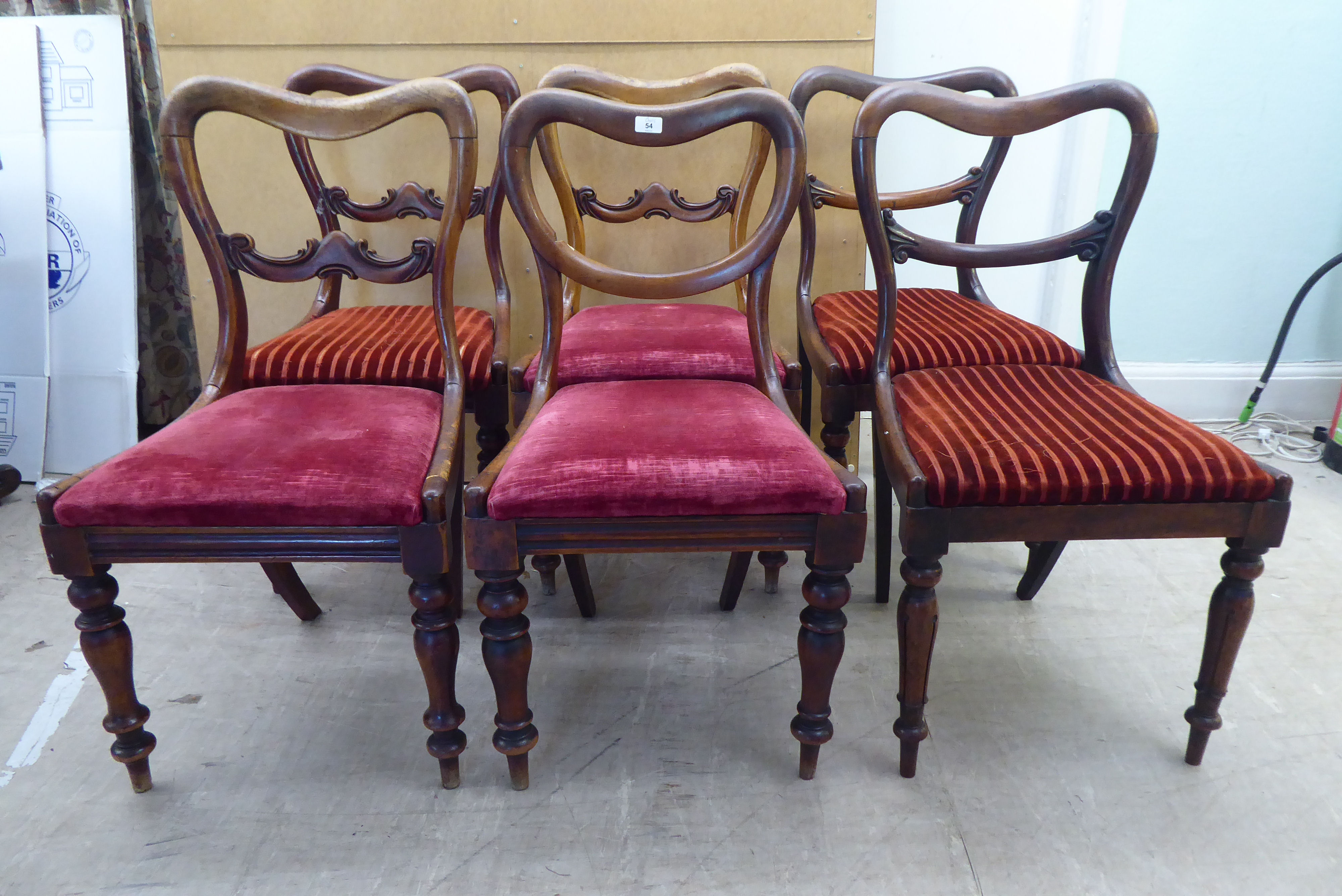 A miscellany of mainly 19thC mahogany and other bar back dining chairs - Image 2 of 3