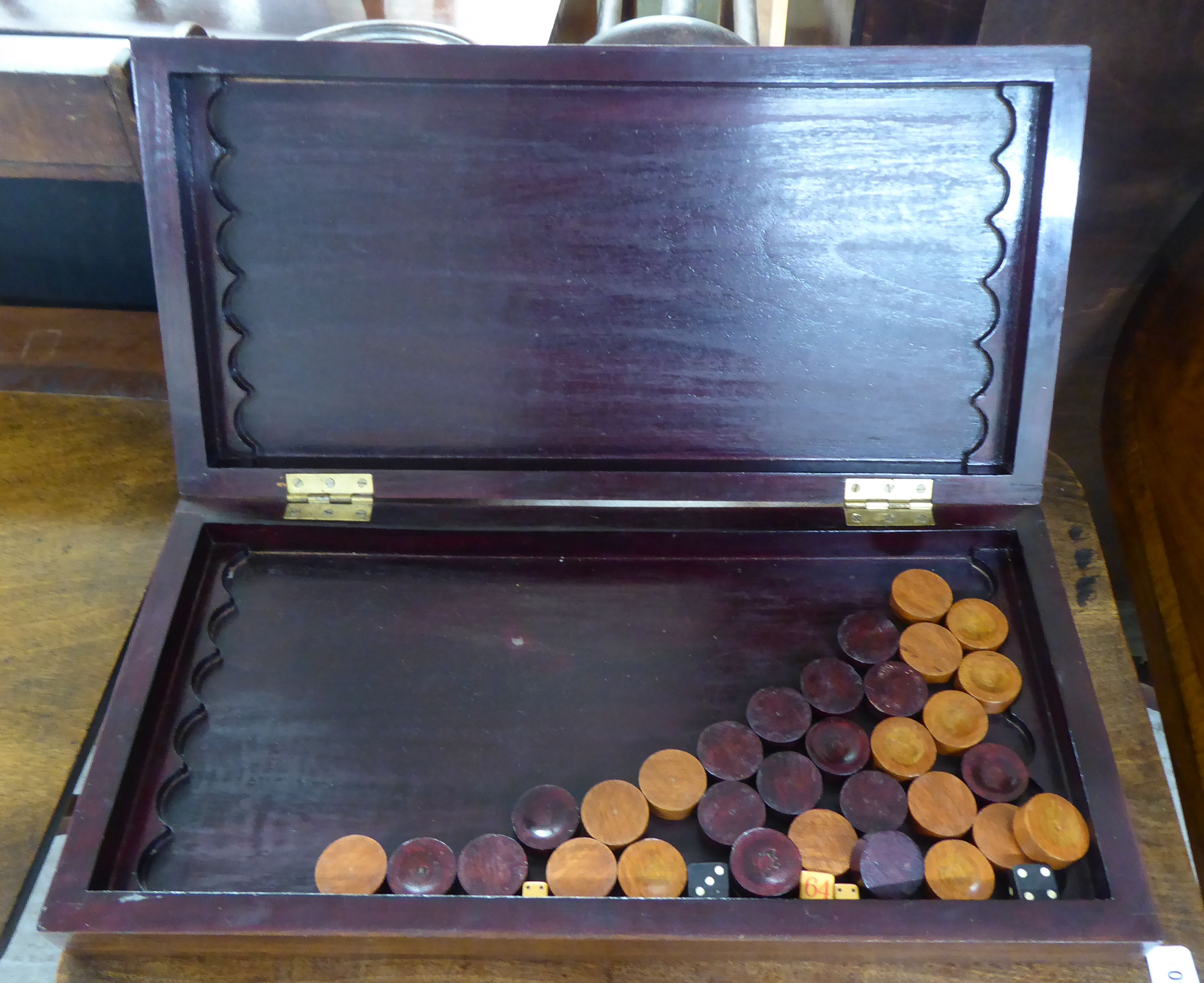 Wooden collectables: to include gaming boxes; and a late Victorian mahogany writing slope  6"h  16"w - Image 8 of 8