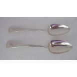 A pair of George III silver Old English pattern tablespoons  London 1795