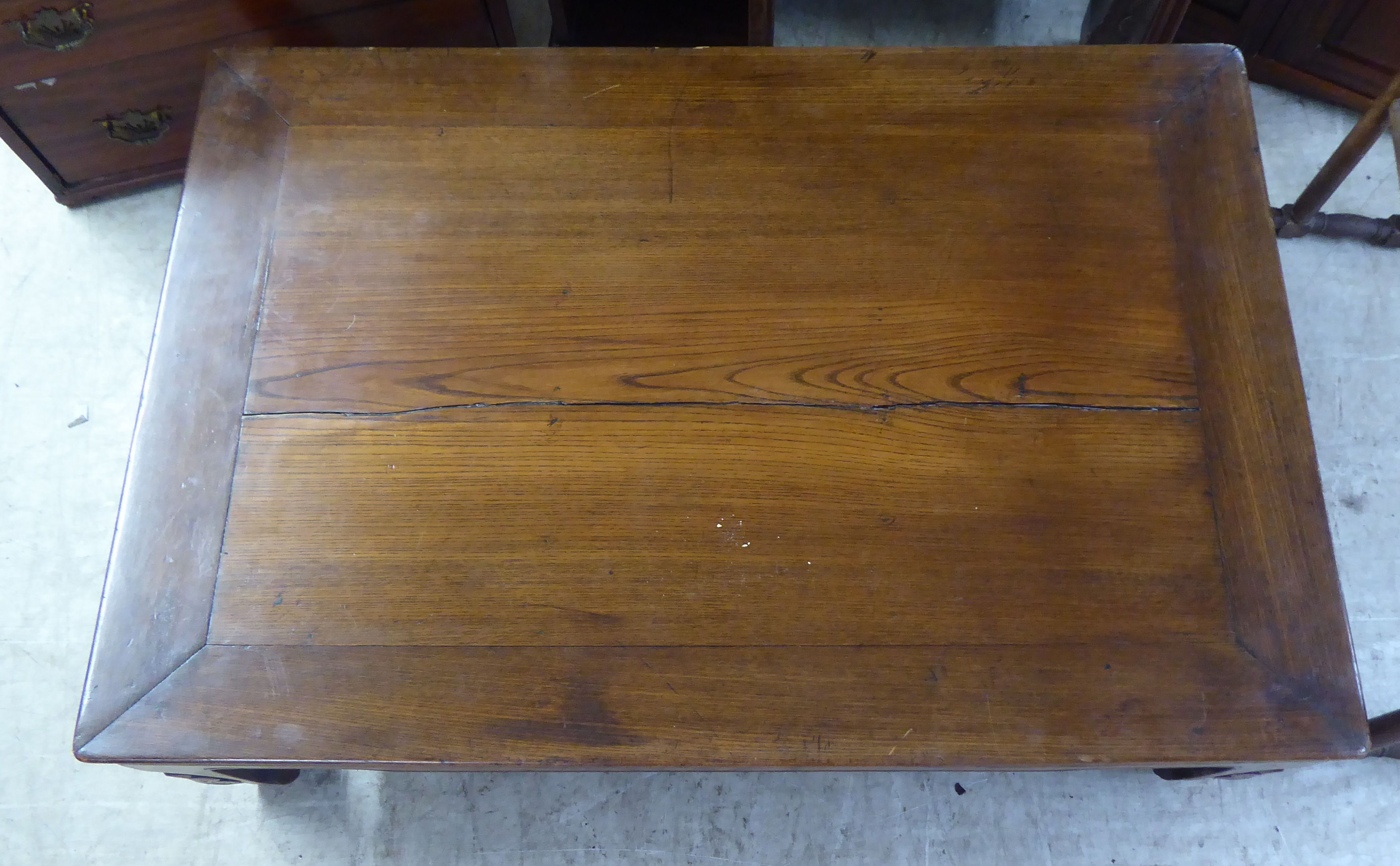 Small 20thC furniture: to include an Edwardian mahogany hanging cabinet  28"h  23"w - Image 3 of 5