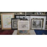 Framed pictures and prints: to include works after David Roberts and Kate C  various subjects and