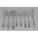 Silver collectables: to include an Old English pattern butter knife  London 1882