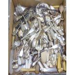 Variously patterned EPNS cutlery and flatware