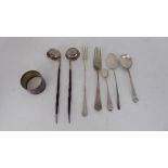 Silver collectables: to include a pair of George III toddy ladles, each on a turned whalebone handle