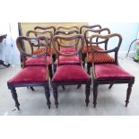 A miscellany of mainly 19thC mahogany and other bar back dining chairs