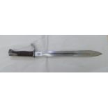 A World War II period European steel bayonet, the blade 14.5"L (Please Note: this lot is subject