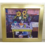 After Archie Forrest - 'Green Table'  Limited Edition 6/50  processed oil/print  bears a certificate