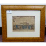 After Henry Alken - 'Sparring at the Fives Court 1821'  coloured copper plate engraving  5" x 7"