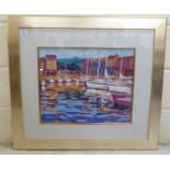 After John Holt - an estuary scene  Limited Edition 41/95 coloured print  16" x 20"  framed