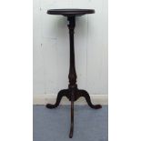 A 19thC Sino-European, black lacquered pedestal table, painted in gilt with chinoiserie ornament,