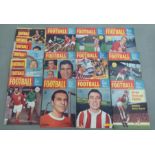 Uncollated football themed magazines, circa 1960s and later