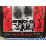 A Gilbert & George poster for The Serpentine Gallery, 6 June-1 September 2002  18.5" x 23"