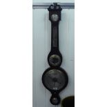 An early 20thC rosewood finished cased barometer  38"h
