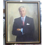 20thC British School - a half length portrait, a man wearing a lounge suit  oil on canvas  29" x 23"