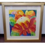 Neville Hickman - 'Exotic Flowers'  watercolour  bears a signature & dated 2006  20"sq  framed