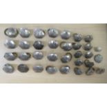 Mainly Scottish silver hexagonal buttons  bearing engraved armorial devices