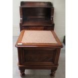 Two similar 19thC mahogany night commodes