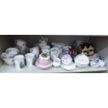 Decorative china: to include Chelson and Adderley teaware; a Mason's Ironstone Teddy Bears plate and