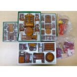 Mainly wooden dolls house furniture