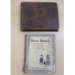 Books: a late 19thC Anglo-French scrap book, containing handwritten verses, monochrome photographs