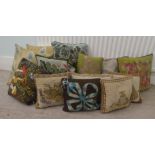 Scatter cushions, mainly tapestry patterned  various sizes