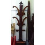 An early 20thC mahogany hat/coat stand  84"h