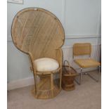 Small furniture: to include an Emanuel style woven cane chair