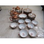 20thC Japanese fine porcelain teaware, in two similar patterns