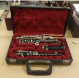 A TW Howarth & Co ebonised oboe  cased